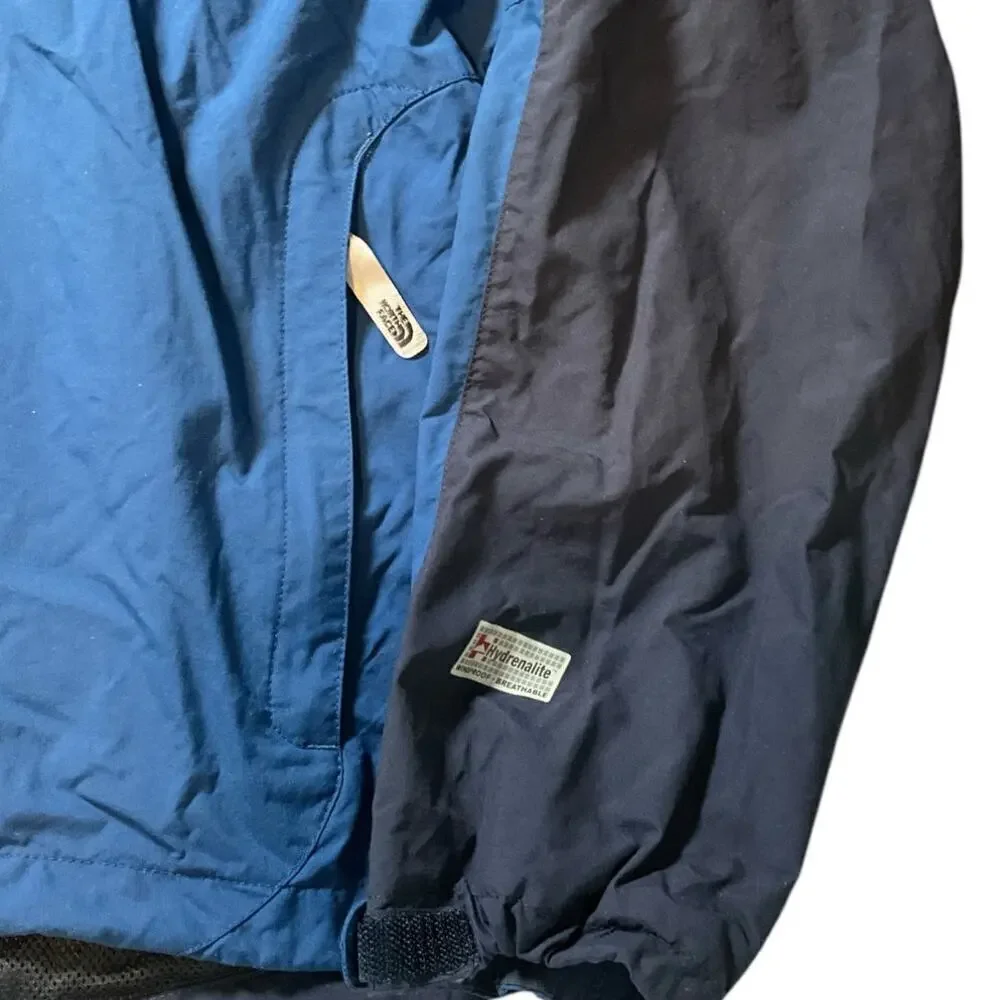 The North Face Mens LG Blue Combo Windbreaker Hydrenalite WindProof Breathable